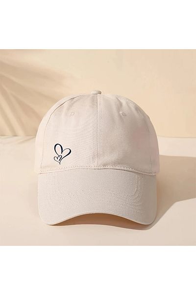 LEIVOR Double Minimal Heart Printed Women Snapback Hat