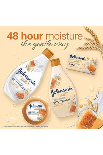 Johnson 's Vita-Rich Body Wash, Smooth, Relaxing Shower Gel, Yogurt, Honey, and Oats - 400ml