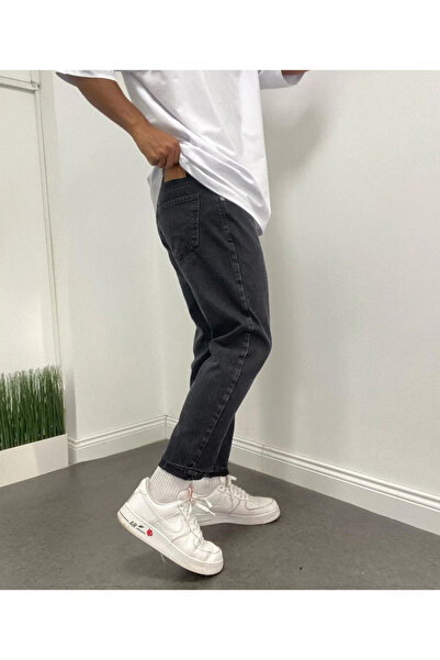 DORAJEANS Dora Jeans Erkek Battal Büyük Beden Boyfriend Antrasit Kot Pantolon