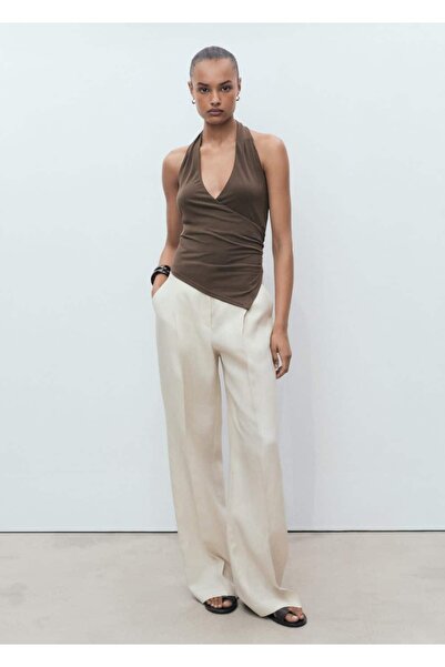 MANGO Woman Halter neck double-breasted blouse