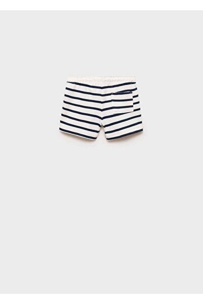 MANGO Baby Pamuklu çizgili bermuda şort