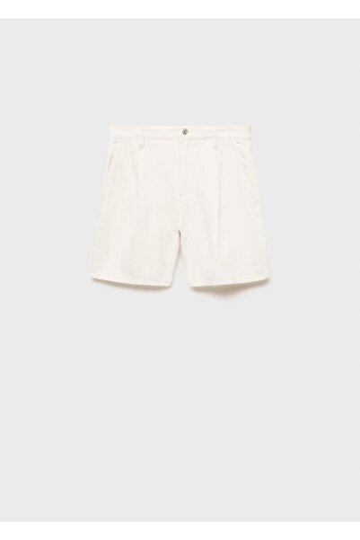 MANGO Woman Pilili denim bermuda şort