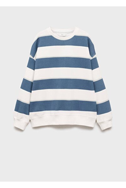 MANGO Kids Çizgili Koton Sweatshirt