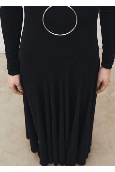 MANGO Woman Flared Ponte Dress