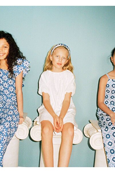 MANGO Kids Κεντητό φόρεμα με λεπτομέρειες