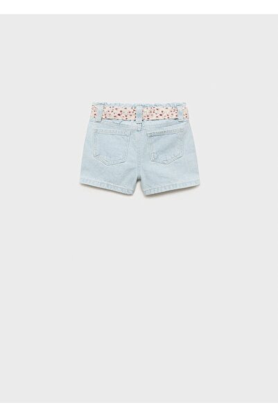 MANGO Baby Kemerli denim şort