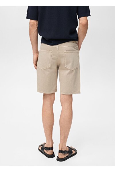 MANGO Man Washed Look Denim Bermuda Shorts