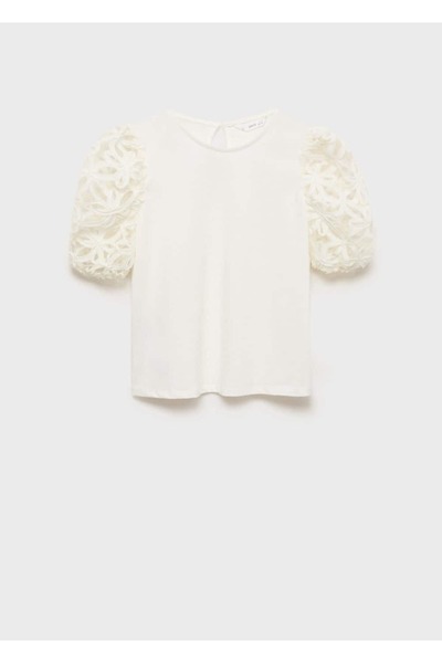 MANGO Kids Embroidered Short Sleeved T-Shirt