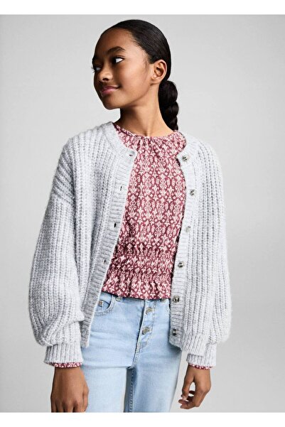 MANGO Kids Ausgestellte Jeans mit Knopfleiste