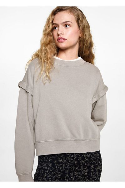 Mango Teen Sweatshirt with Shoulder Stitching