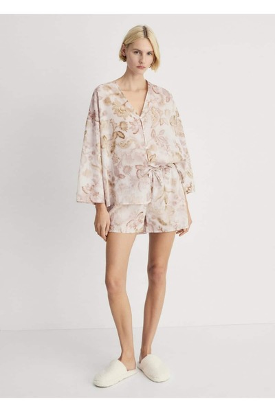 MANGO Woman Штани з тканини прямого крою