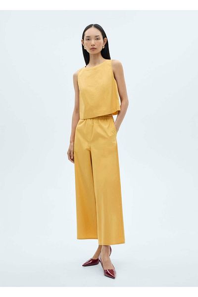 MANGO Woman Cotton culotte pants
