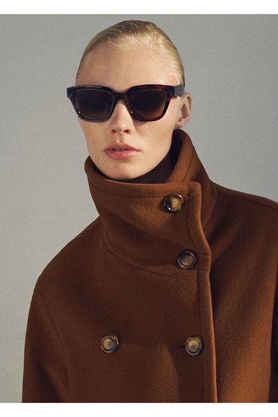 MANGO Woman Double-breasted wool coat