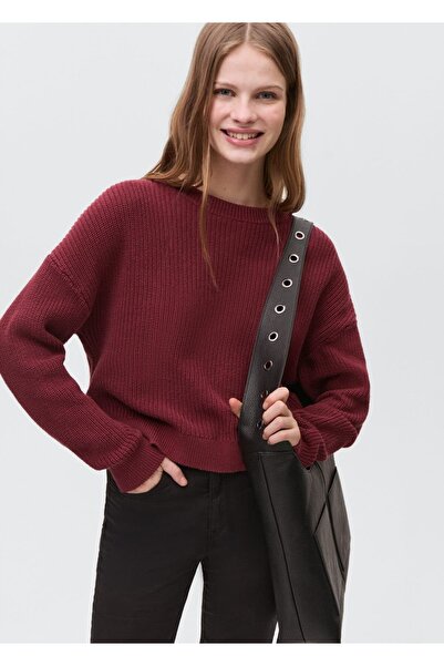 Mango Teen Cut-out detaylı örgü kazak