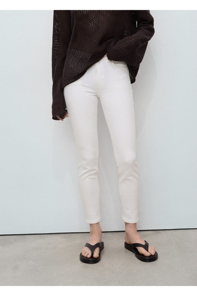 MANGO Woman Pantaloni skinny cu talie mijlocie