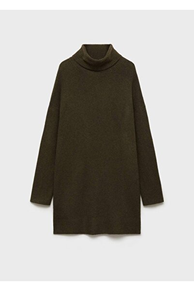 MANGO Woman Rochie din tricot cu guler