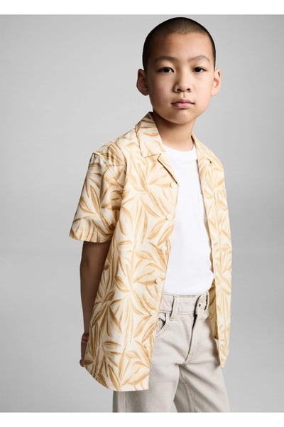 MANGO Kids Kurzarmhemd aus Baumwolle