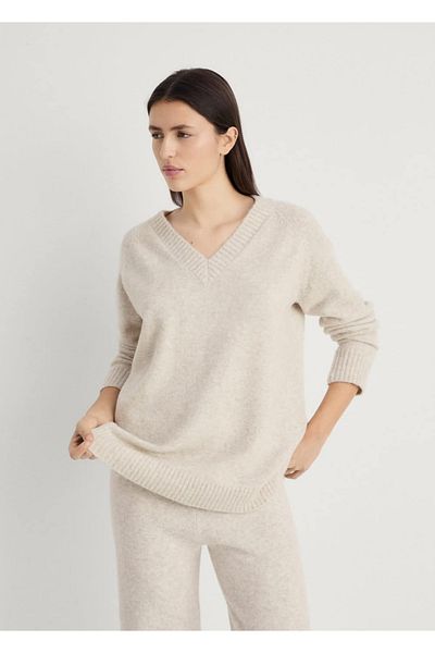 MANGO Woman V-Neck Straight Knitwear Sweater