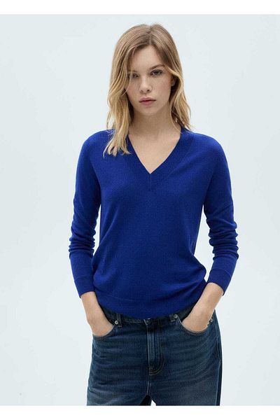 MANGO Woman V-Neck Knitwear Sweater