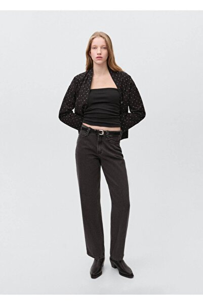 Mango Teen Μπλούζα στράπλες Ponte