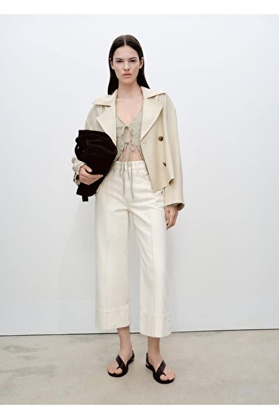 MANGO Woman Çift düğmeli klapalı ceket