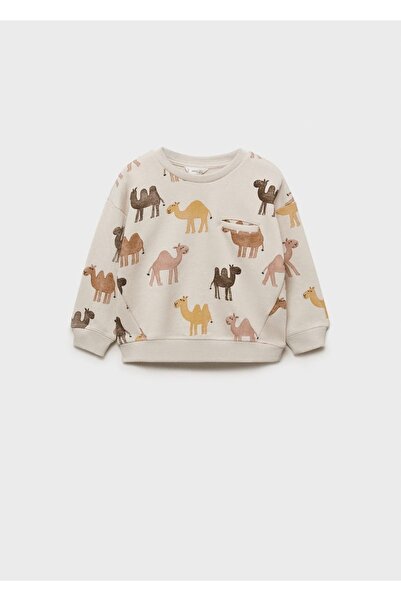 MANGO Baby Desenli pamuklu sweatshirt