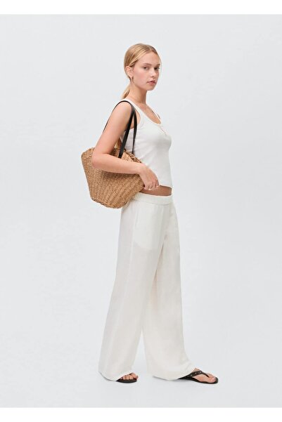 Mango Teen Лляні штани прямого крою