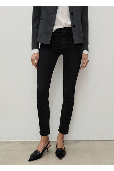 MANGO Woman Mid-Waisted Skinny Jean Trousers