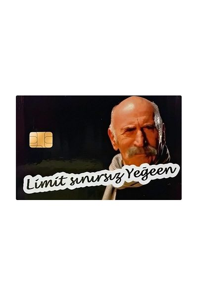 hediyenebak Limit Unlimited Nephew - Papara, Tosla, Bus Card Covering Sticker for Credit Card