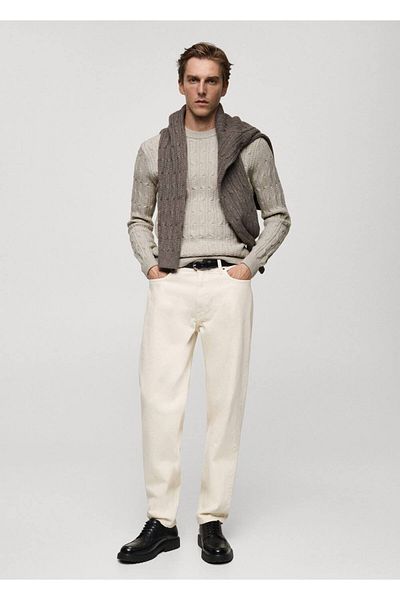 MANGO Man Knit detailed sweater