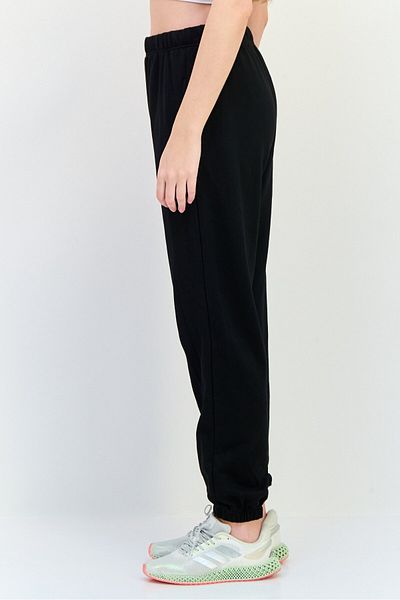 NIA Women Regular Fit Plain Sweatpants, Black