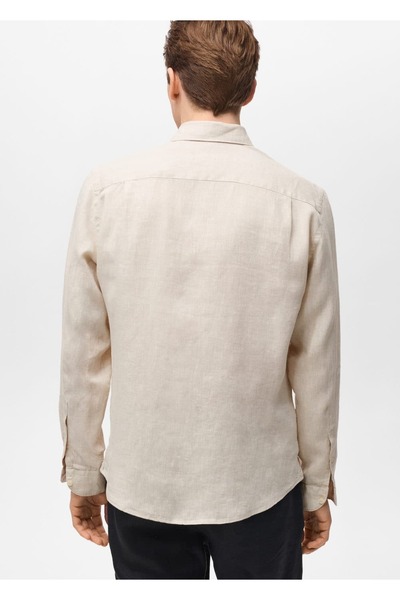 MANGO Man %100 Keten Gömlek