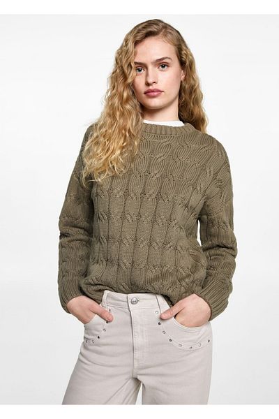 Mango Teen Πουλόβερ με κοτσίδες στα μαλλιά