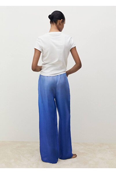 MANGO Woman Degrade görünümlü rami pantolon