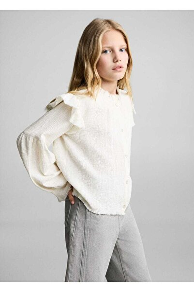 MANGO Kids Бамбукова бавовняна блузка