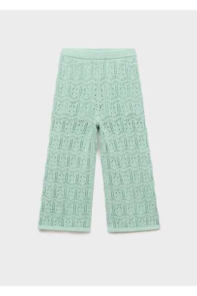 MANGO Kids Delikli örgü pantolon