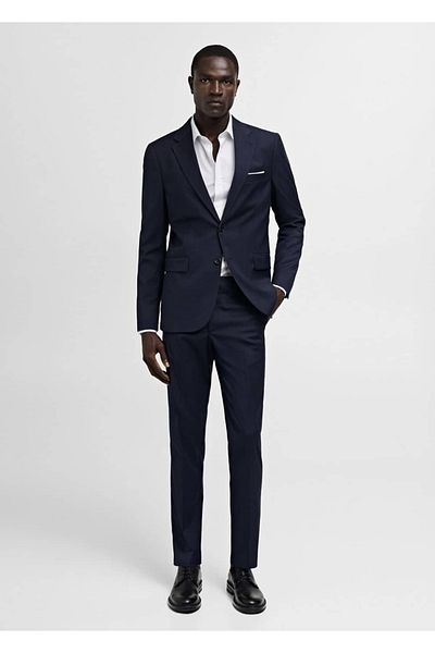 MANGO Man Comfort Stretch Fabric Slim Fit Trousers