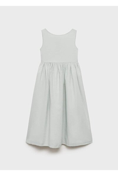 MANGO Kids Fiyonklu keten elbise