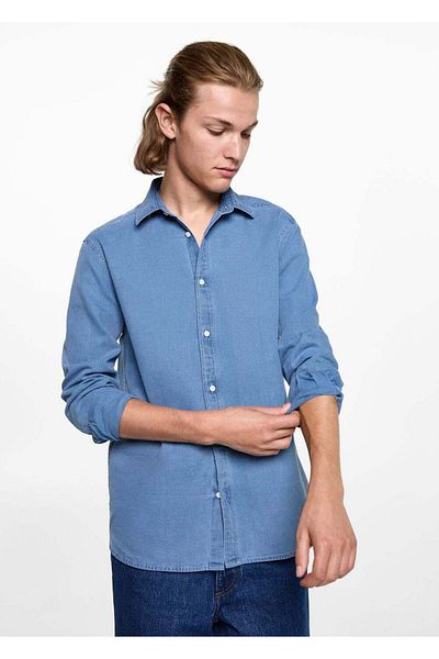 Mango Teen Cămașă Slim Fit din bumbac