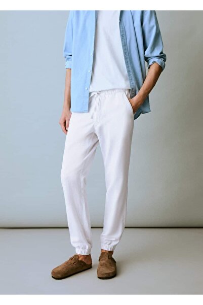 Mango Teen Keten pamuklu jogger pantolon