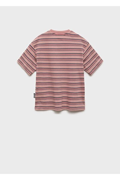 MANGO Kids Gestreiftes T-Shirt aus Baumwolle