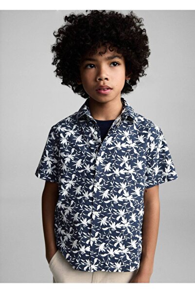 MANGO Kids Πουκάμισο με τροπικό σχέδιο