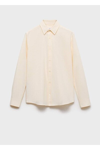 MANGO Man Kodak çizgili %100 pamuklu gömlek