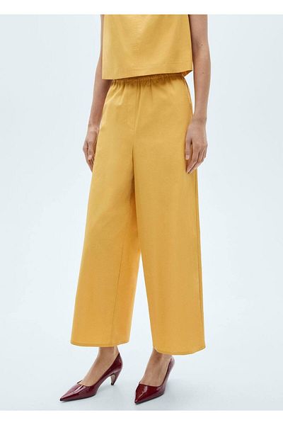 MANGO Woman Cotton culotte pants