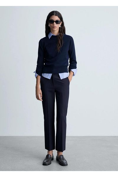 MANGO Woman Straight Cut Trousers with Pens