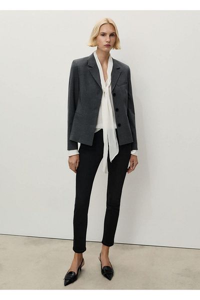 MANGO Woman Mid-Waisted Skinny Jean Trousers