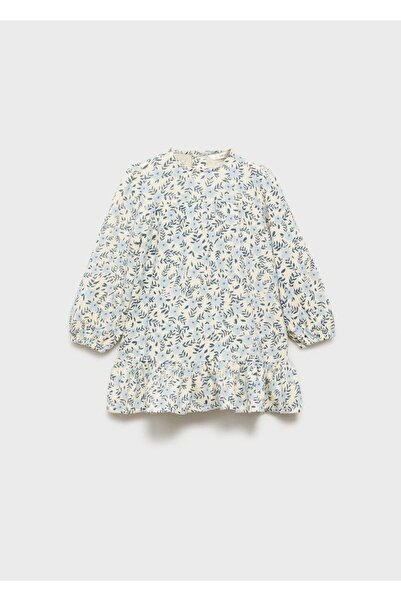 MANGO Baby Βαμβακερό φόρεμα με σχέδια