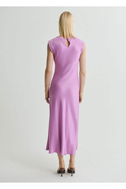 MANGO Woman Midi boy saten elbise