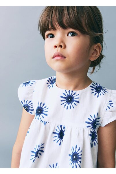 MANGO Baby Patterned cotton blouse