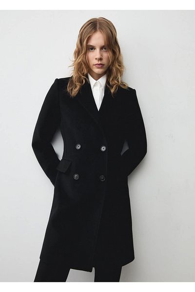 MANGO Woman Double-breasted wool coat